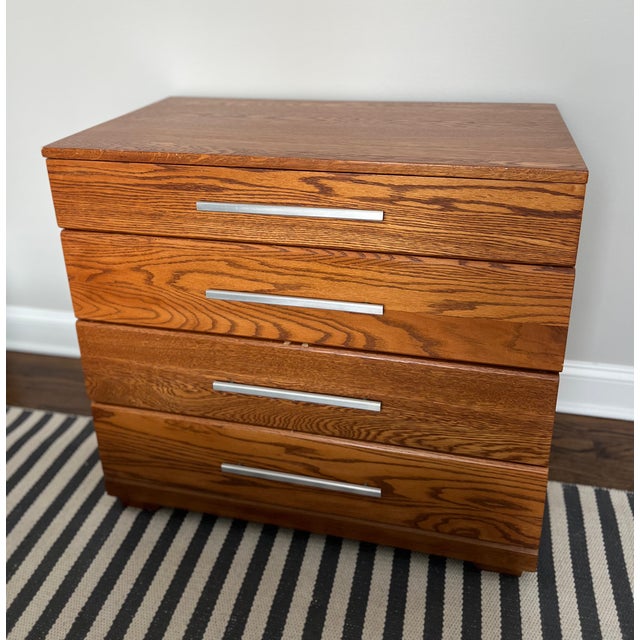 Gorgeous solid oak, natural finish dresser with four drawers. Single owner, perfect vintage condition.