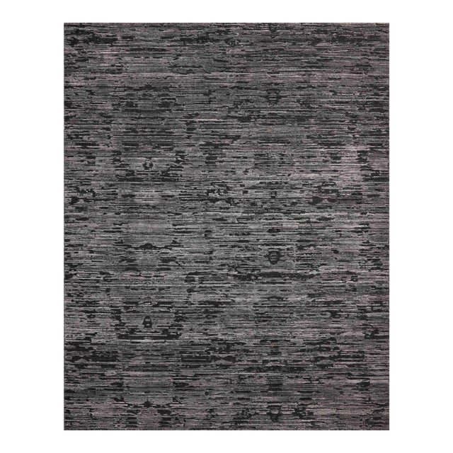 Jean Stoffer x Loloi Daniel Charcoal 2'-6" x 8'-6" Runner Rug For Sale
