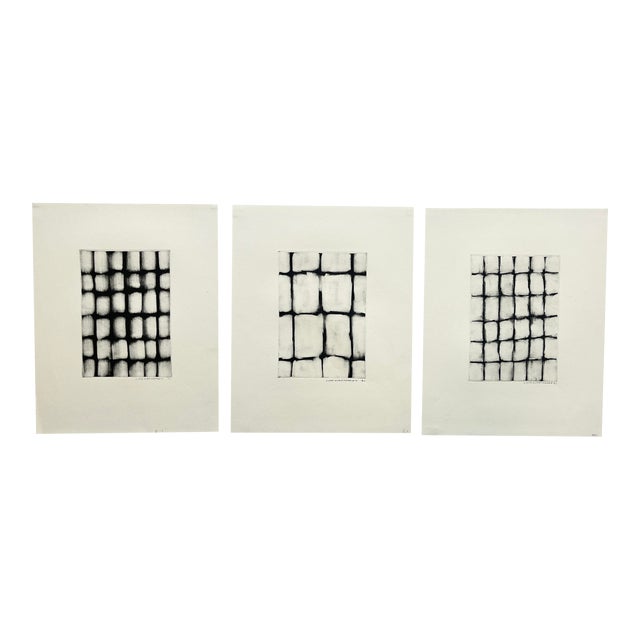 Late 20th Century Abstract Monotypes by Russell Christoffersen - Set of 3 For Sale