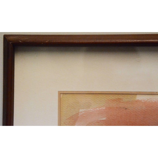 Anton Weiss Watercolor of Flowers in Frame, 1966 For Sale - Image 4 of 7