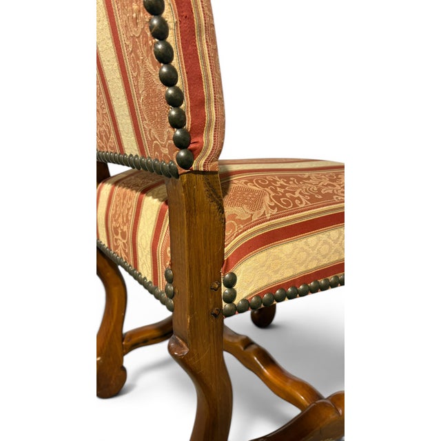 Gold Set of 8 Attributed to Ralph Lauren Louis XIV Dining Chairs For Sale - Image 8 of 10