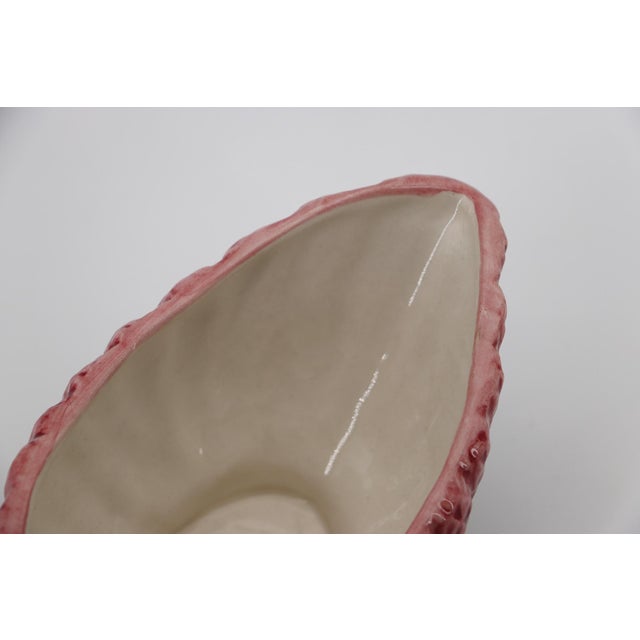 1950s Barbotine French Sauce Boat or Gravy Boat, Majolica For Sale - Image 6 of 18