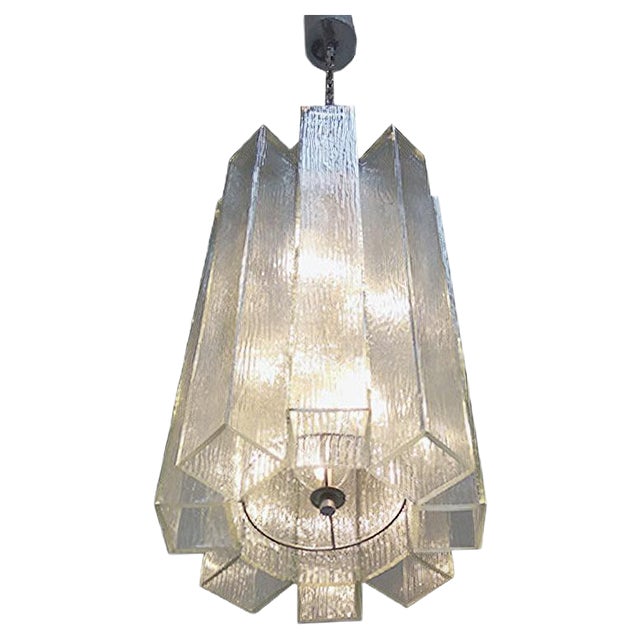 Glass Pendant Lamp from Doria, 1970s For Sale