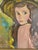Vintage Portrait of a Girl by Artist Ruth K S - Framed For Sale - Image 4 of 9