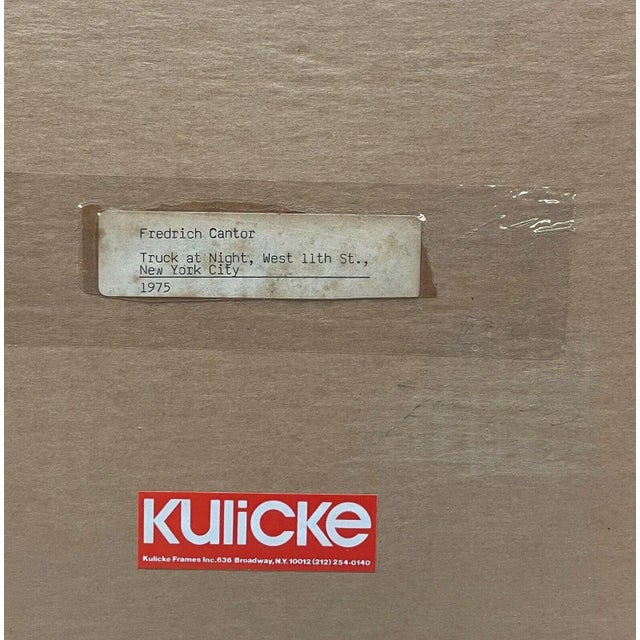 American Original Frederich Cantor 'Truck at Night West 11th Street, New York' Photograph For Sale - Image 3 of 13