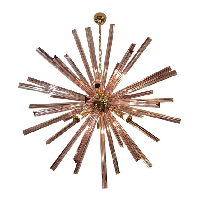 Violet Trihedral Ceiling Lamp in Murano Glass, 1950s For Sale - Image 6 of 6