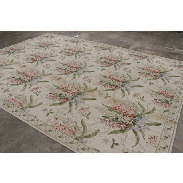 Traditional Rug & Kilim’s Tudor Style Rug in White and Cream With Floral Patterns For Sale - Image 3 of 8