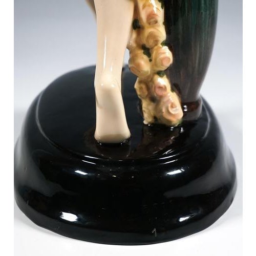 Black Large Vintage Art Deco Figure from Lorenzl, 1920s For Sale - Image 8 of 10