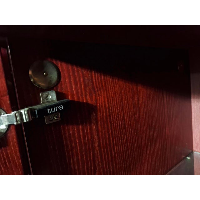 Italian Convex Sideboard in Lacquered Goatskin by Aldo Tura For Sale - Image 9 of 14