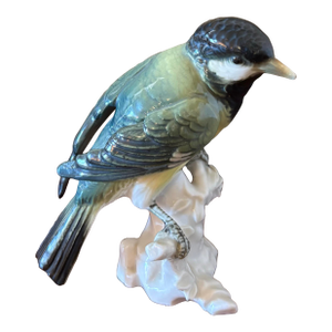 Early 20th Century Karl Ens German Porcelain Chickadee Bird Figurine