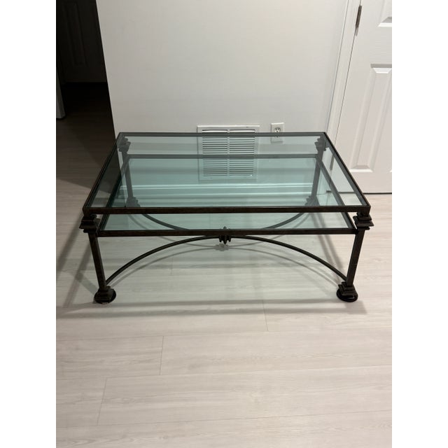 Metal Kellogg Collection Iron and Glass Coffee Table For Sale - Image 7 of 7