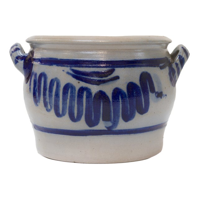 19th Century German Stoneware Five Liter Crock, 1890s For Sale