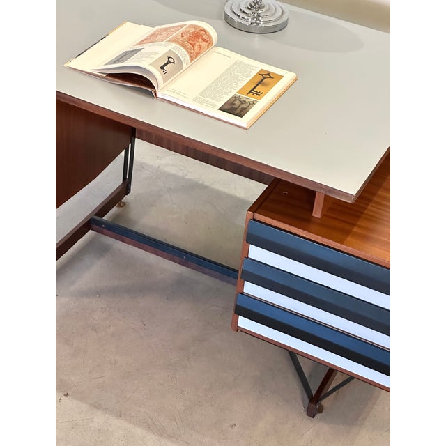 Desk by Enzo Strada for Fratelli Tenani, Rovigo, Italy, 1960s For Sale - Image 13 of 18