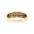 A refined late-20th-century 14k gold wedding ring featuring five brilliant-cut white diamonds, totaling 0.5 carats. The...
