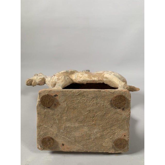 Terracotta Sculpture of a Horseman, Han Dynasty, 206 BC-220 AD, China, Archaeology For Sale - Image 6 of 9