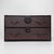 A low Japanese tansu with two spacious drawers and a warm, dark brown wood patina. Dimensions: height 49 cm, width 86 cm,...