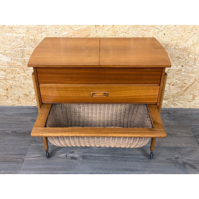 Danish Teak Sewing Table, 1970s For Sale - Image 11 of 18