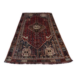 Persian Shiraz Handmade Old Rug For Sale