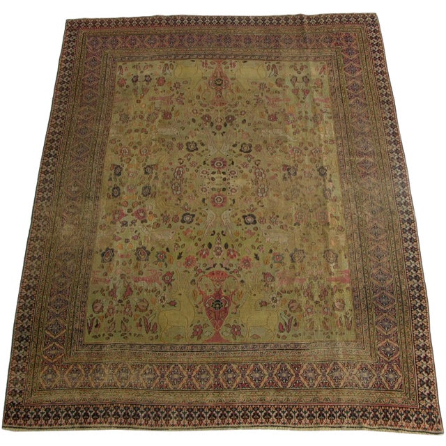 Antique Persian Dorokhsh Rug - 8′10″ × 11′7″ For Sale