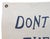 Custom-tailored all-cotton canvas nautical beachy flag that reads "DON'T GIVE UP THE SHIP" in off-white with navy blue...