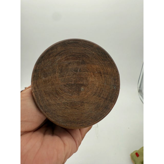 Beautiful Antique Wooden Mortar and Pestle For Sale - Image 12 of 12