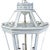 A Vintage-Style Venetian Chandelier in White and Blue Tones, Featuring Three Lamps. For Sale - Image 11 of 12