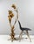 Hans kögl, floor lamp, hollywood regency style, 1970s, metal construction, decorated with gold leaf, 3 light sources,...