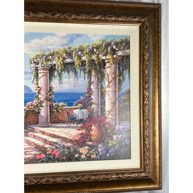 2010s Large Sung Kim Mediterranean Coast Textured Art Prints - A Pair 33" X 39" For Sale - Image 5 of 8
