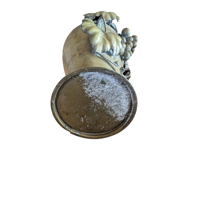 19th Century Meiji Period Japanese Cast Bronze Vase With a Grape Motif For Sale In Los Angeles - Image 6 of 6