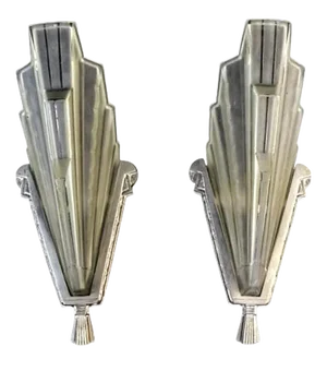French Art Deco Wall Sconces by Sabino - A Pair
