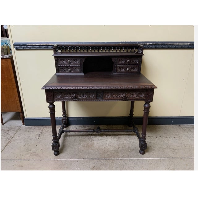 Antique Desk in Oak from Brittany, 1880 For Sale - Image 10 of 10
