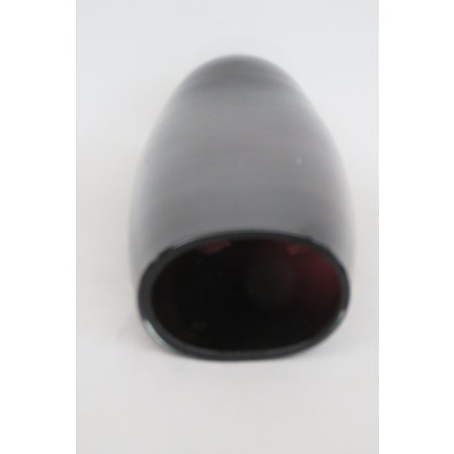 Mid 20th Century Amethyst Purple Decorative Vase Vintage Mid Century Modern Style Art Glass 4747b For Sale - Image 5 of 12