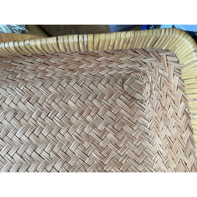 Two-Part Storage Box in Rattan and Leather by Adrien Audoux & Frida Minet, 1930s For Sale - Image 3 of 13