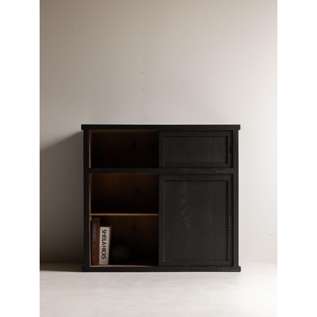 Japanese Antique Wabi Sabi Black Tansu 1860s-1900s / Chests Cabinet For Sale - Image 6 of 18