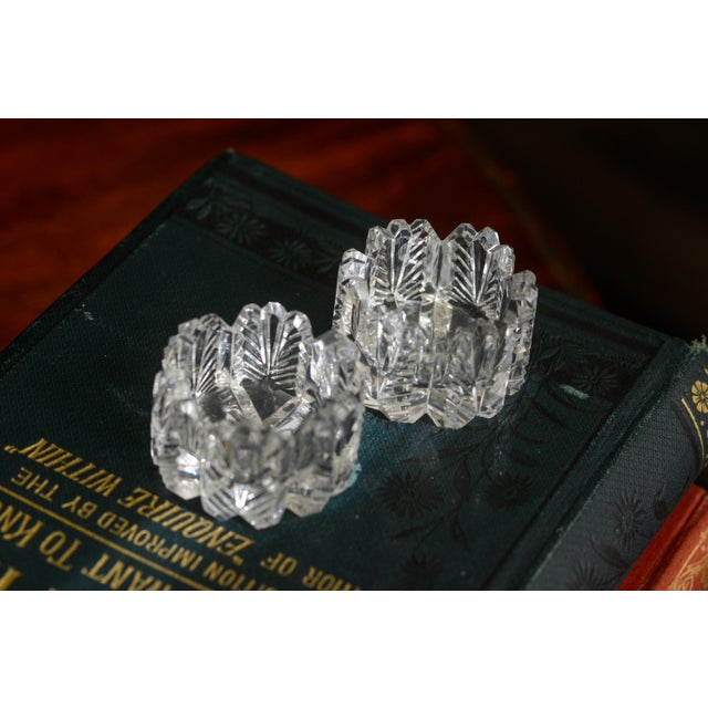 Westmoreland Glass Antique Westmoreland Feather & Star Salt Cellars - Set of 2 For Sale - Image 4 of 10