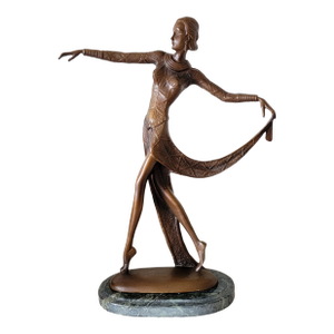 1920s Art Deco Bronze Sculpture of Dancing Woman
