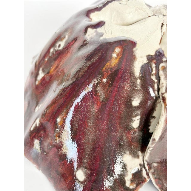 Black Red Pottery Vase, France, 1970 For Sale - Image 8 of 10