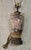 Hollywood Regency Vintage Hand-Painted Porcelain Rose Urn Table Lamp With Ornate Metal Base For Sale - Image 3 of 7
