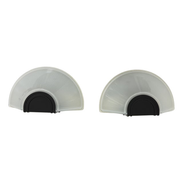Glass Prisma Wall Lamps by MEGA, 1980s, Italy, Set of 2 For Sale