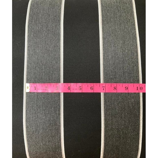 Not Yet Made - Made To Order Black Cabana Stripe Sunbrella Indoor Outdoor Pillow Cover For Sale - Image 5 of 5