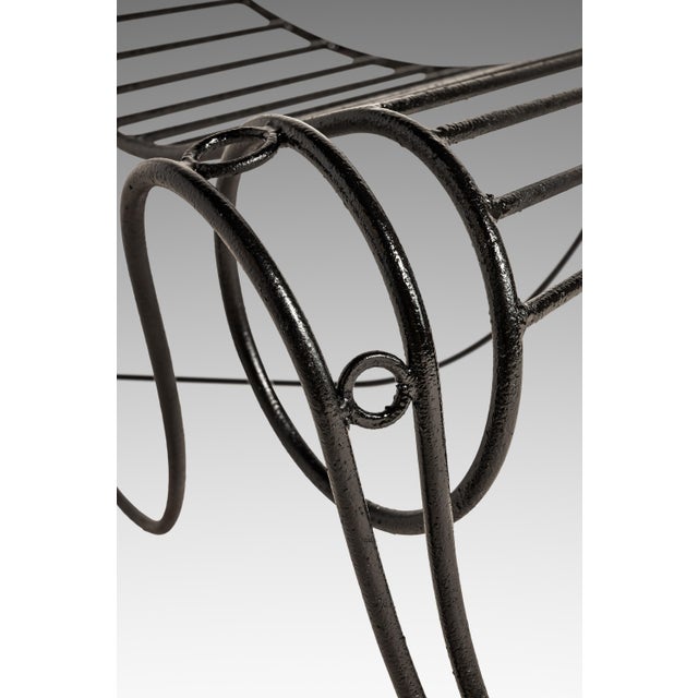 Oversized Modernist Wrought Iron Sculptural "Spine Chair" in the Manner of Andre Dubreuil, United States, C. 1980s For Sale - Image 14 of 18