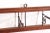 Brown Long Wood Rail Rack With Foldable Hooks From the Early 1900s For Sale - Image 8 of 8
