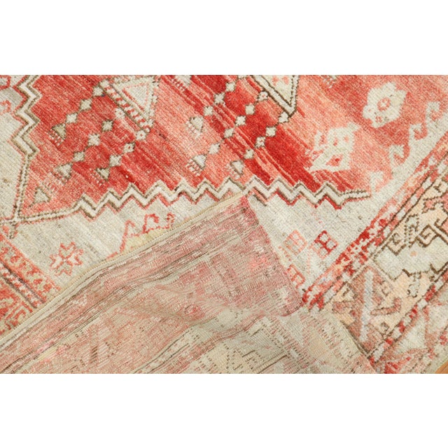 Textile Vintage Melon Color Turkish Anatolian Rug For Sale - Image 7 of 8