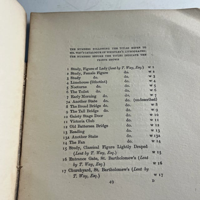 1900 - 1909 1905 Whistler Catalog and Biography Book Set of 2 For Sale - Image 5 of 13