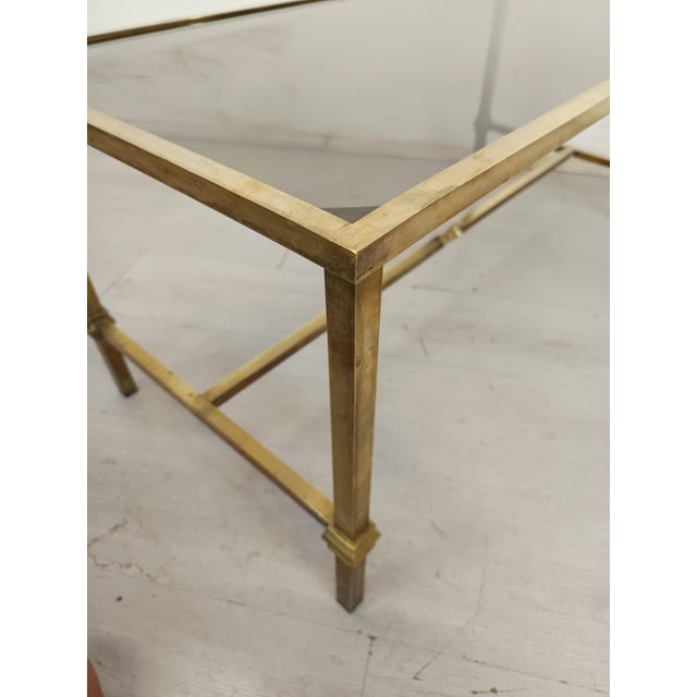 1950s Vintage Gold Brass Coffee Table, 1950s For Sale - Image 5 of 18