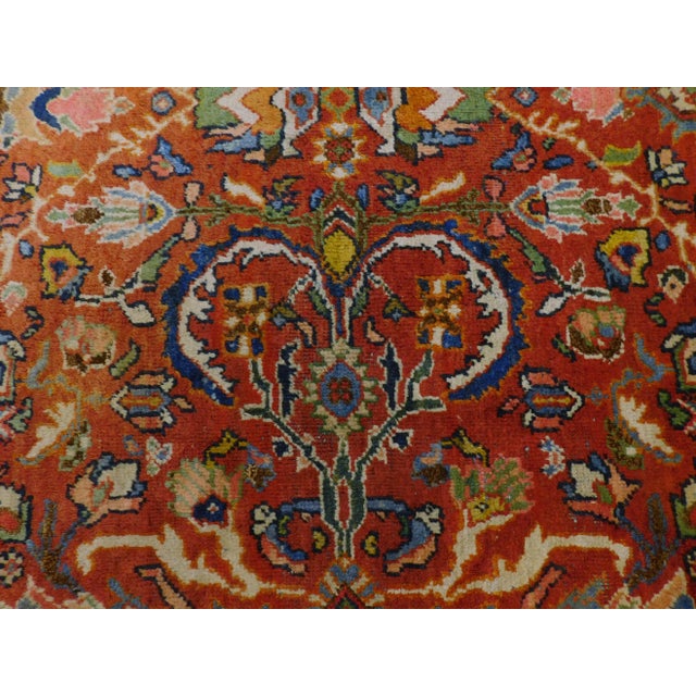 Persian Vintage Hand Knotted Persian Mahal Rug For Sale - Image 3 of 13
