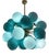 Tiffany Blue Sputnik Globes Lamp, 1960s For Sale