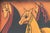 Mid-Century Modern 1980's Framed Painting With Adorned Horses For Sale - Image 3 of 11