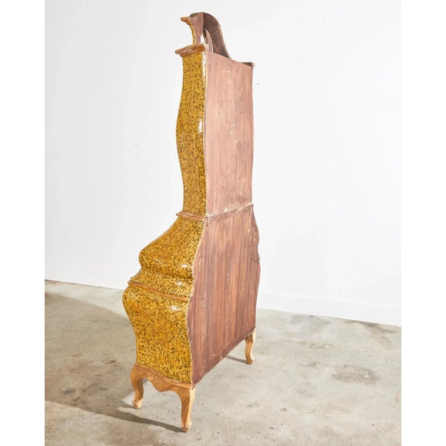 Venetian Rococo Style Walnut Secretary Lacquered by Ira Yeager For Sale - Image 12 of 13