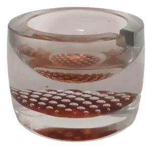 Vintage Modern Bubble Murano Glass Ashtray, 1970s